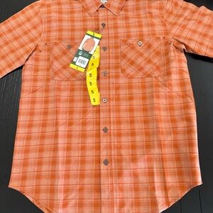 Orvis Men S Orange Plaid Button Down Shirt NWT Preppy Heritage Outdoors Classic